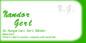 nandor gerl business card